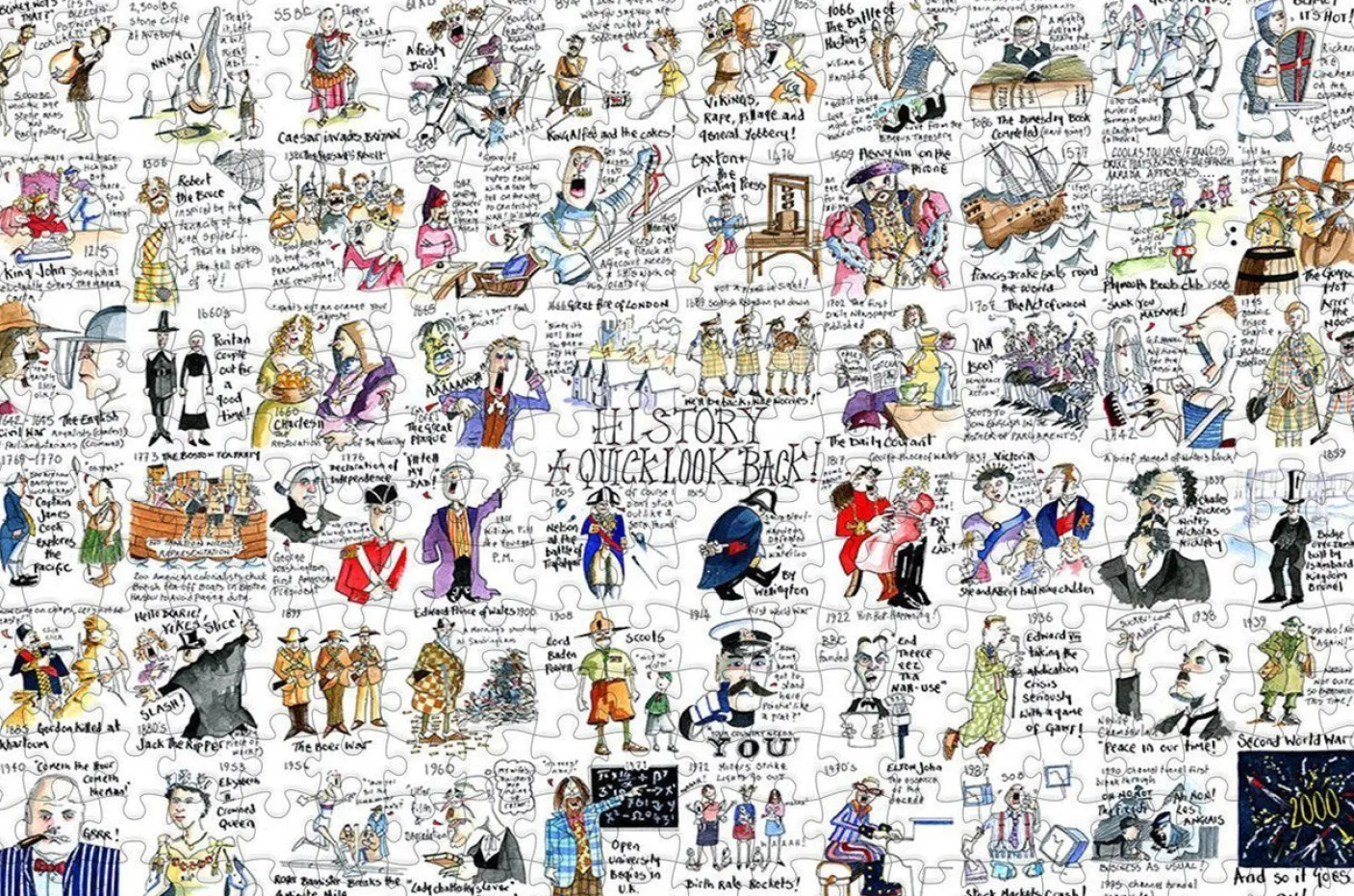 History 300 Piece Wooden Jigsaw Puzzle