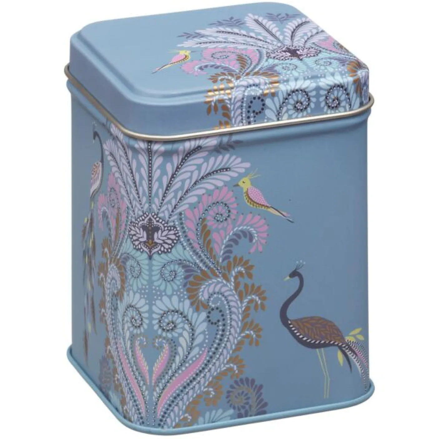 Filigree Birds Mini Tea Tin
