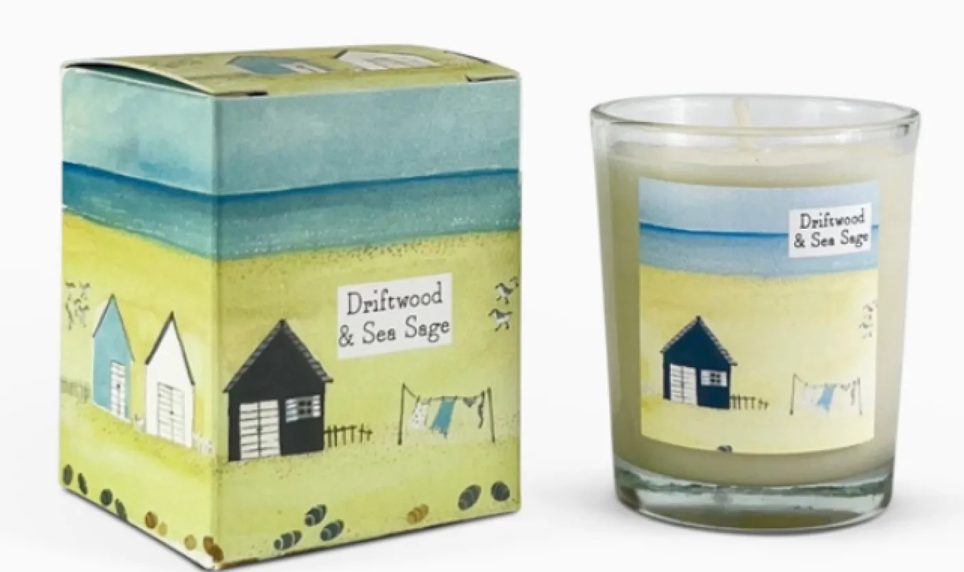 Sea Salt Votive Candle - Cottages & Shells