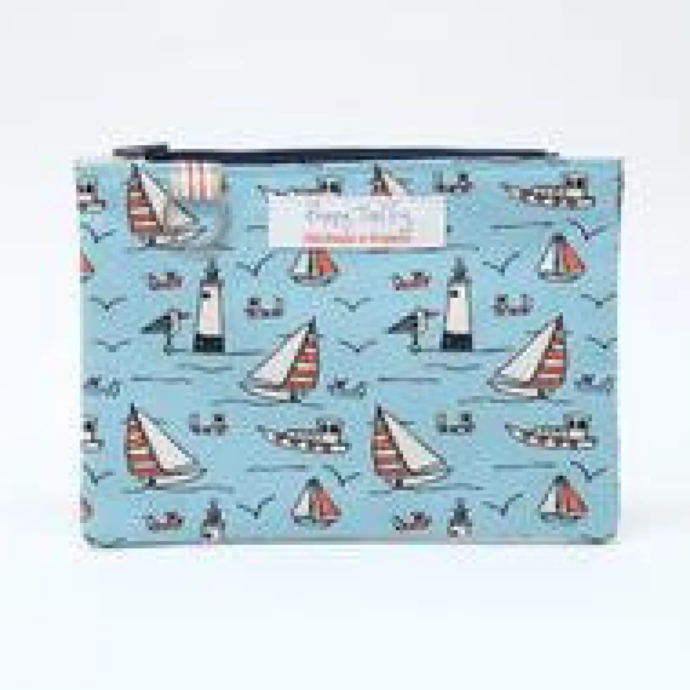 Seaside Flat Zip Purse with Keyring