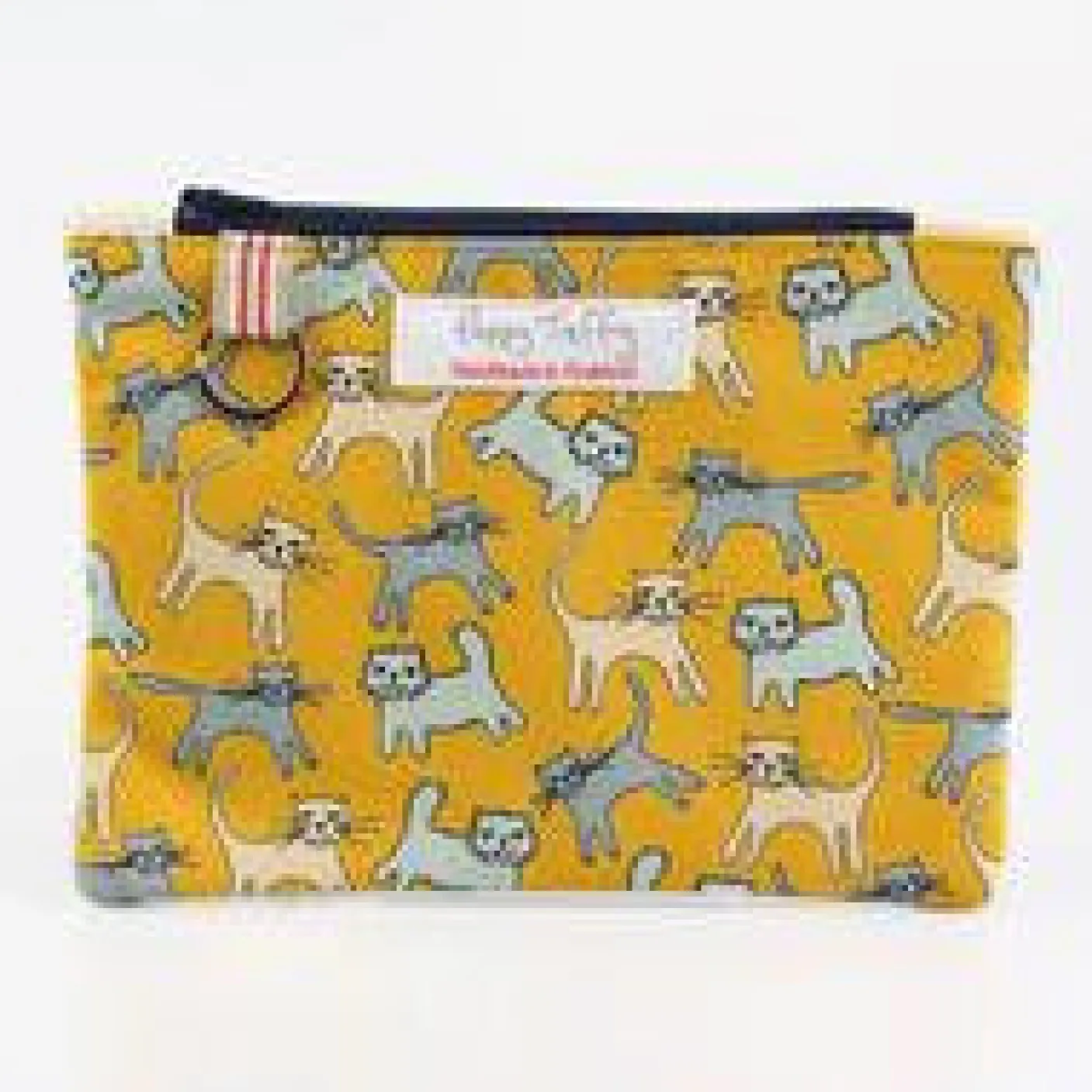 Cat Flat Zip Purse with Keyring