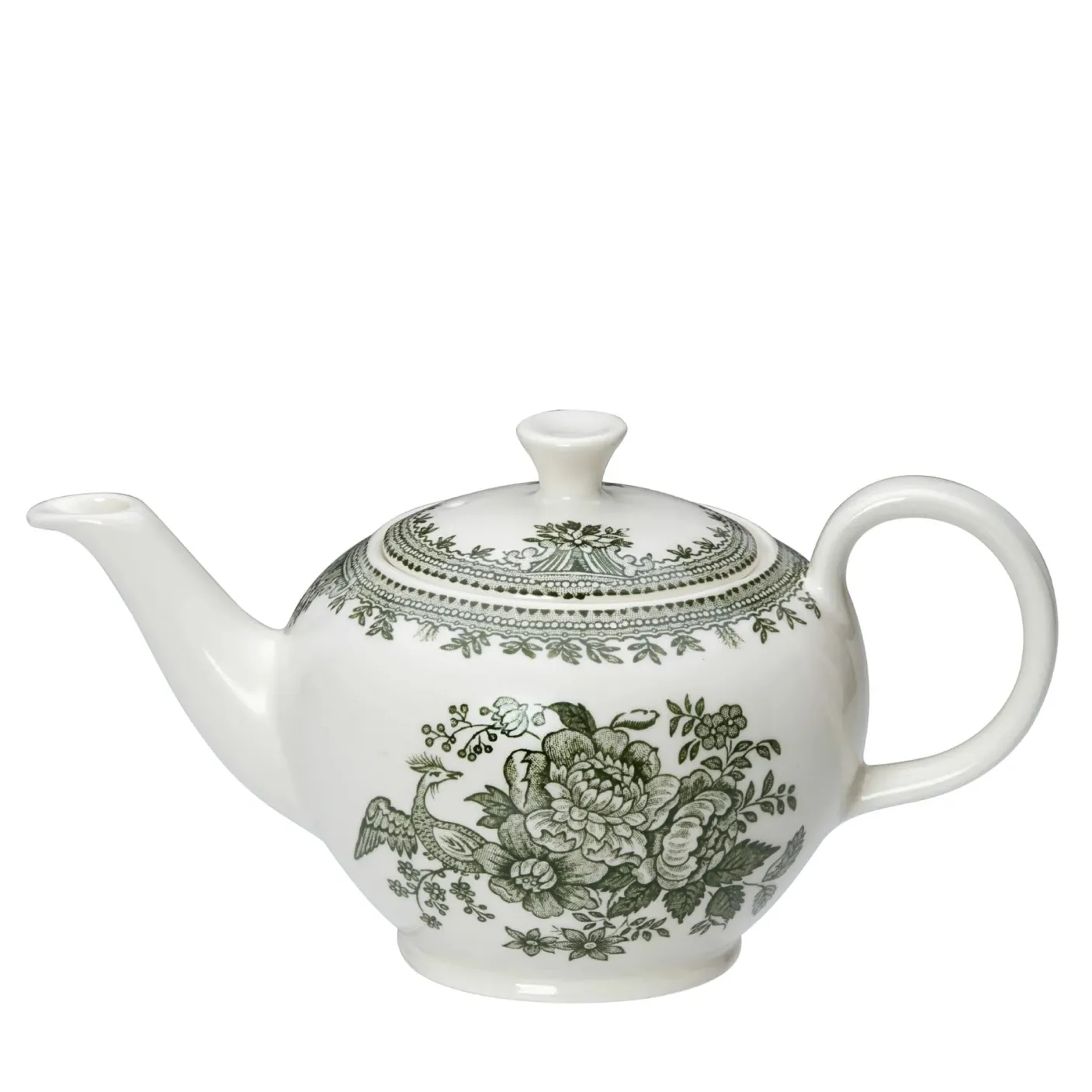 Dark Green Asiatic Pheasants Small Teapot