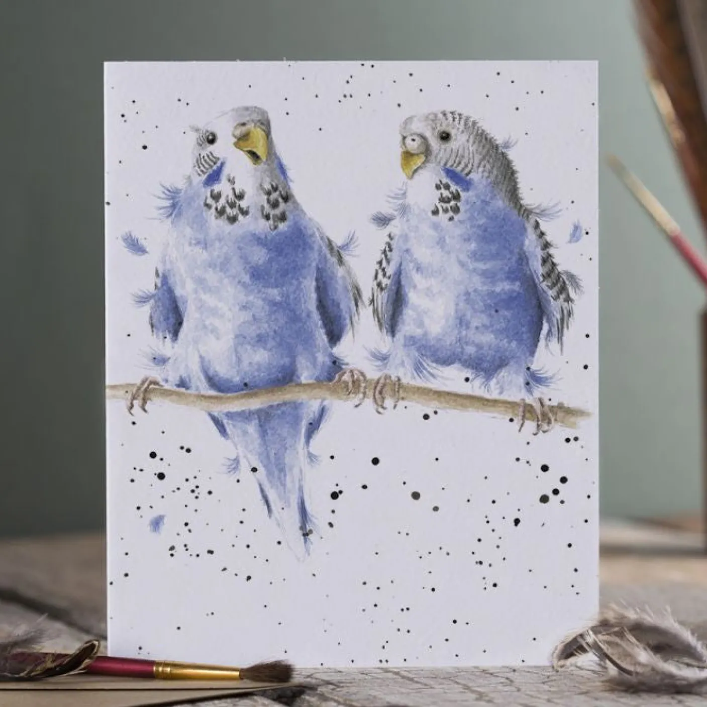 'Date Night' Budgie Greetings Card