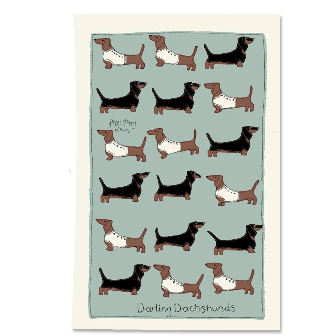 Dachshunds Tea Towel