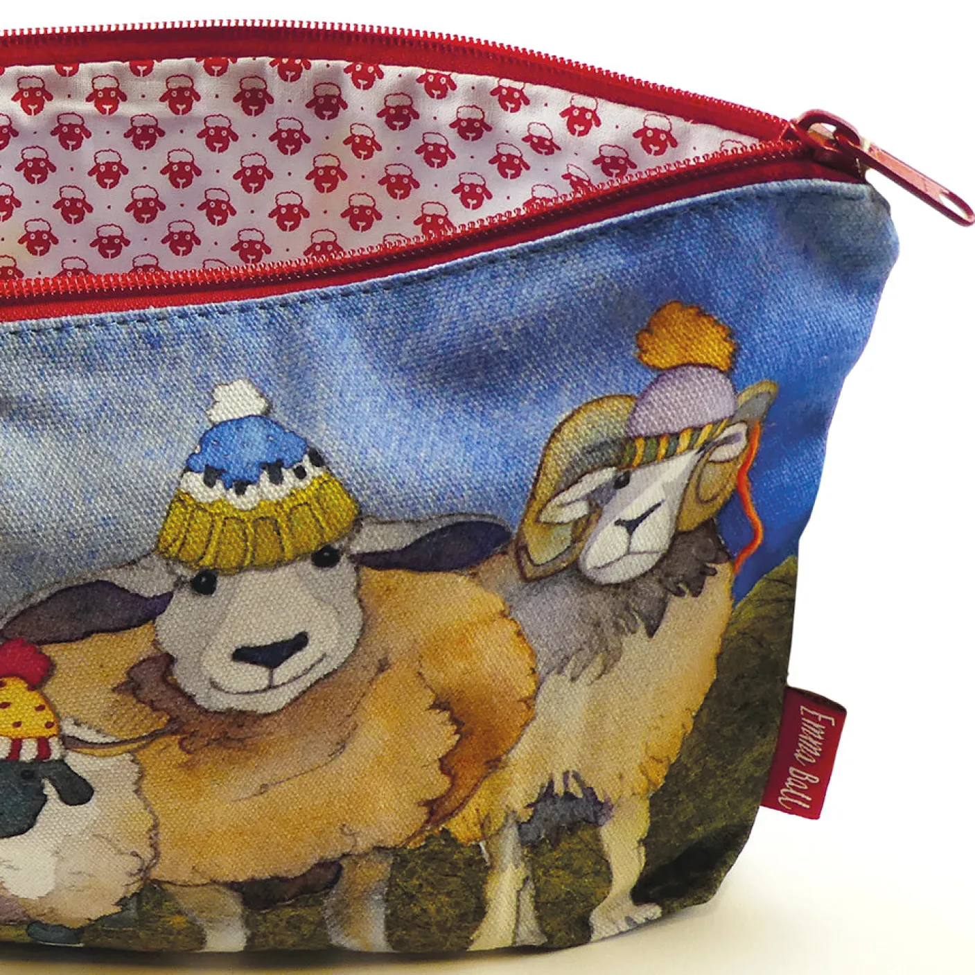 Happy Sheep Zipped Pouch