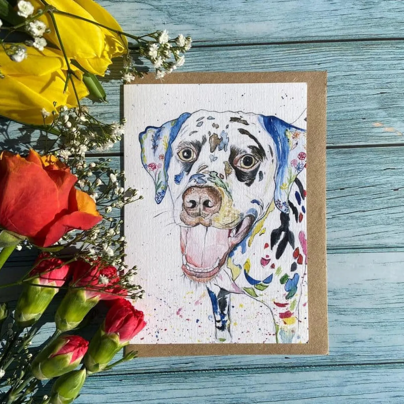 Charlie the Dalmation Blank Greetings Eco Card