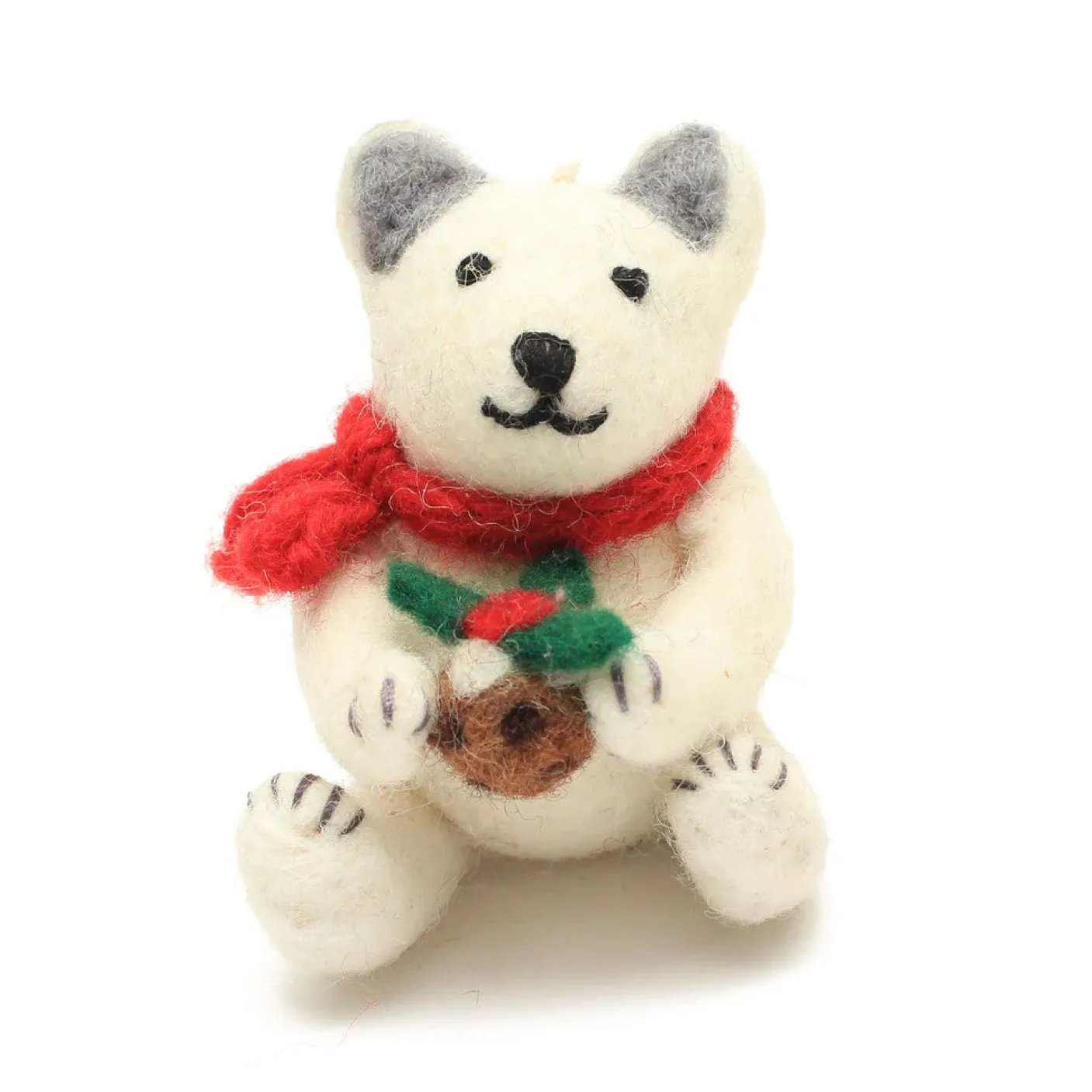 Polar Bear with Christmas Pudding