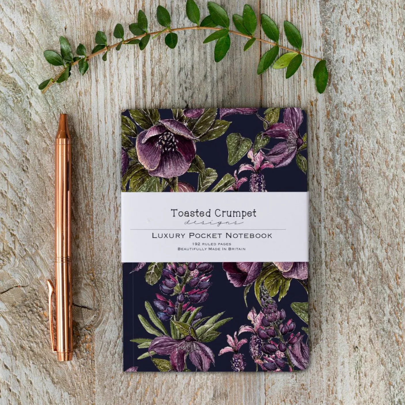 Mulberry Noir A6 Lined Pocket Notebook