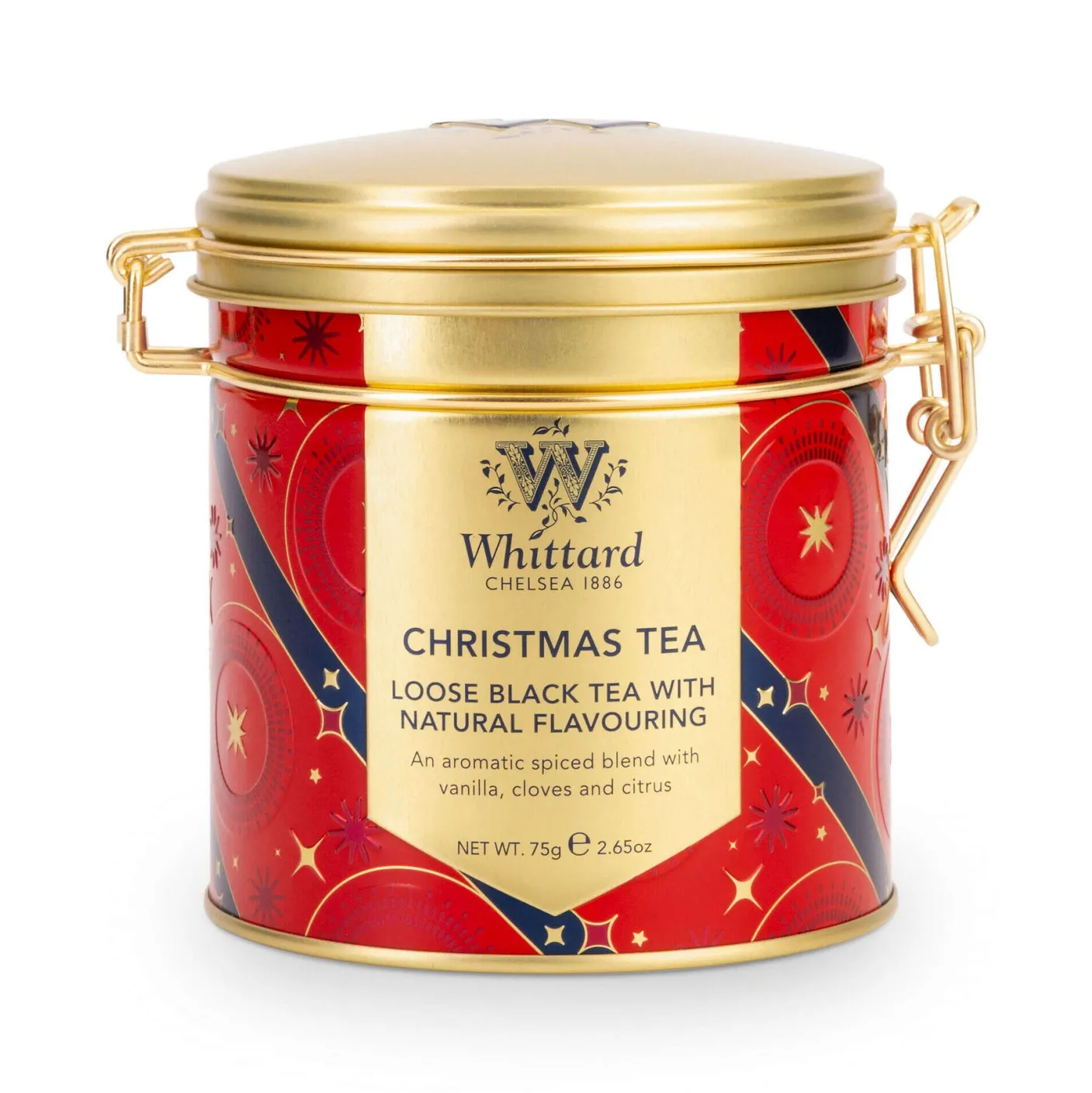 Whittard Christmas Tea Clip Top Caddy