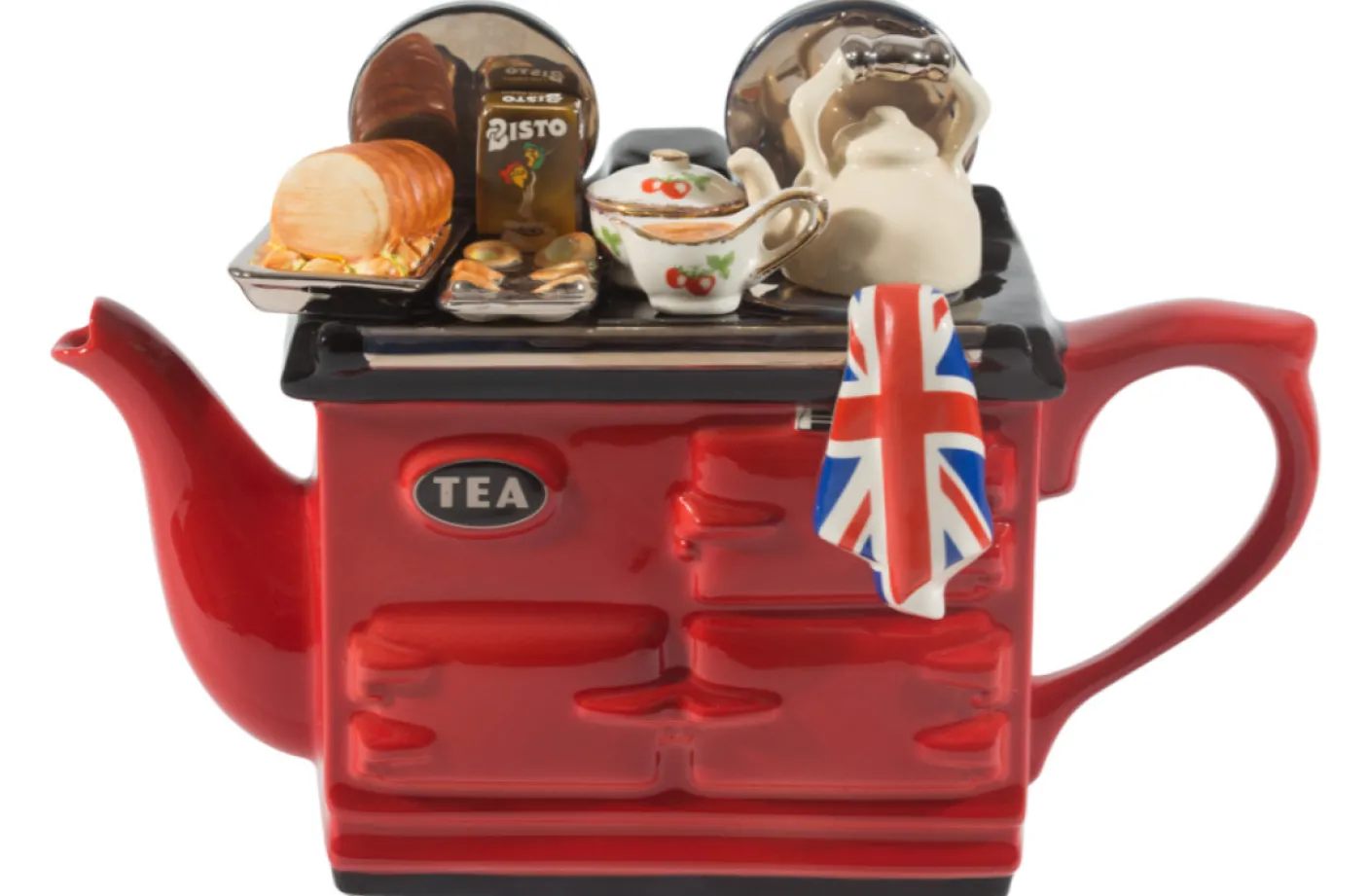 British Roast Dinner Large Aga Teapot - Red