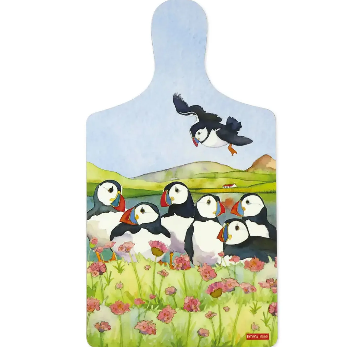 Sea Thrift Puffins Large Chopping Board