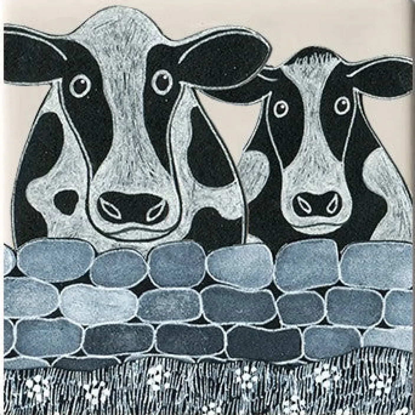Cows Over Wall Coaster by Moorland Pottery