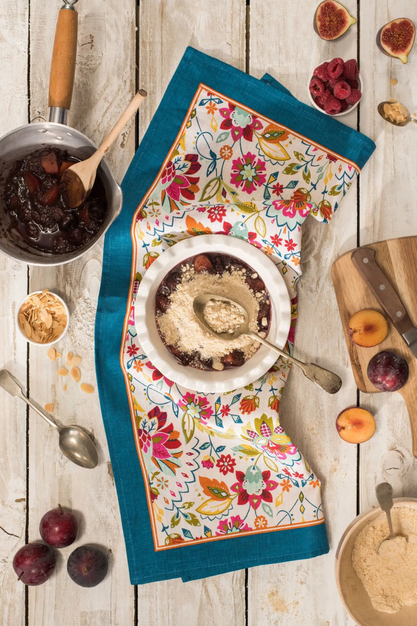 Bountiful Floral Cotton Tea Towel