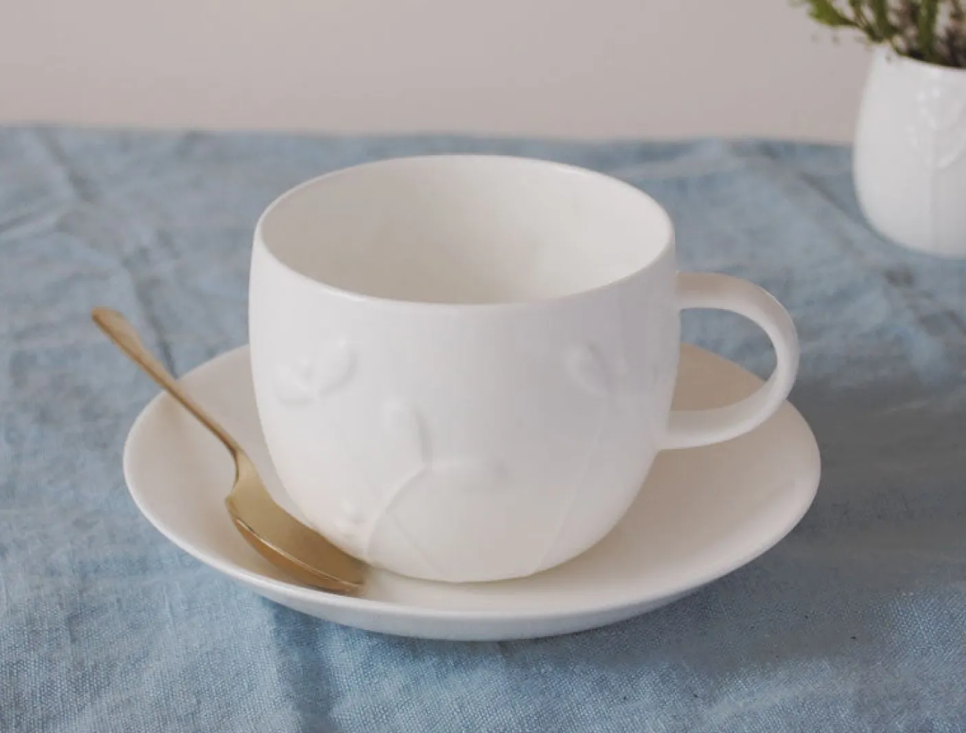 Plum Cress Teacup & Saucer