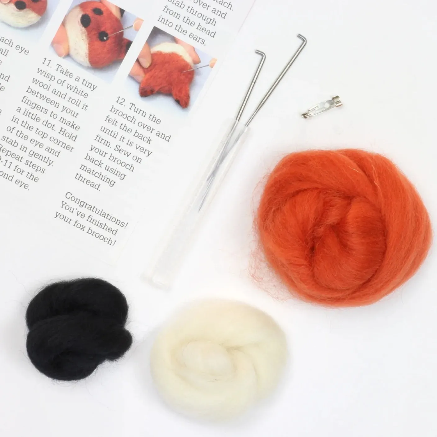 Fox Brooch Felting Kit