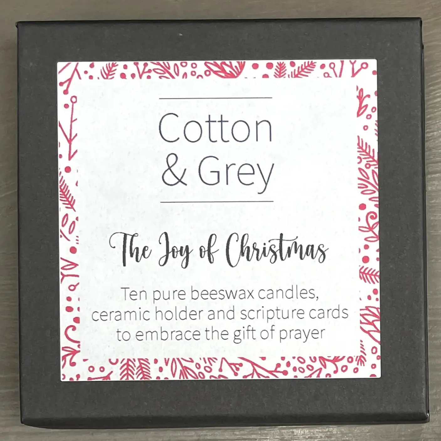 The Joy of Christmas Candle Set with Scripture Cards