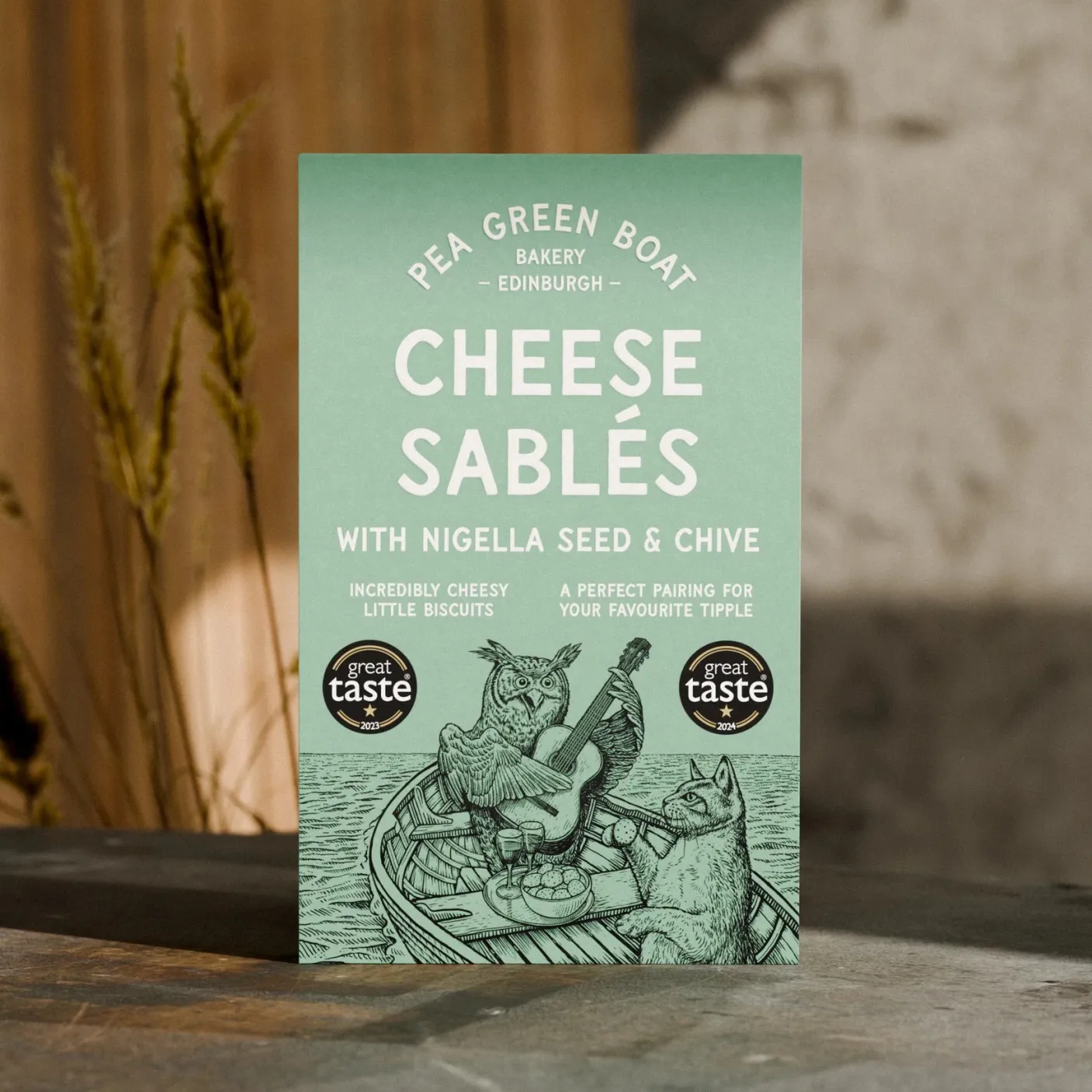 Pea Green Boat Bakery Cheese Sablés with Nigella Seed & Chive