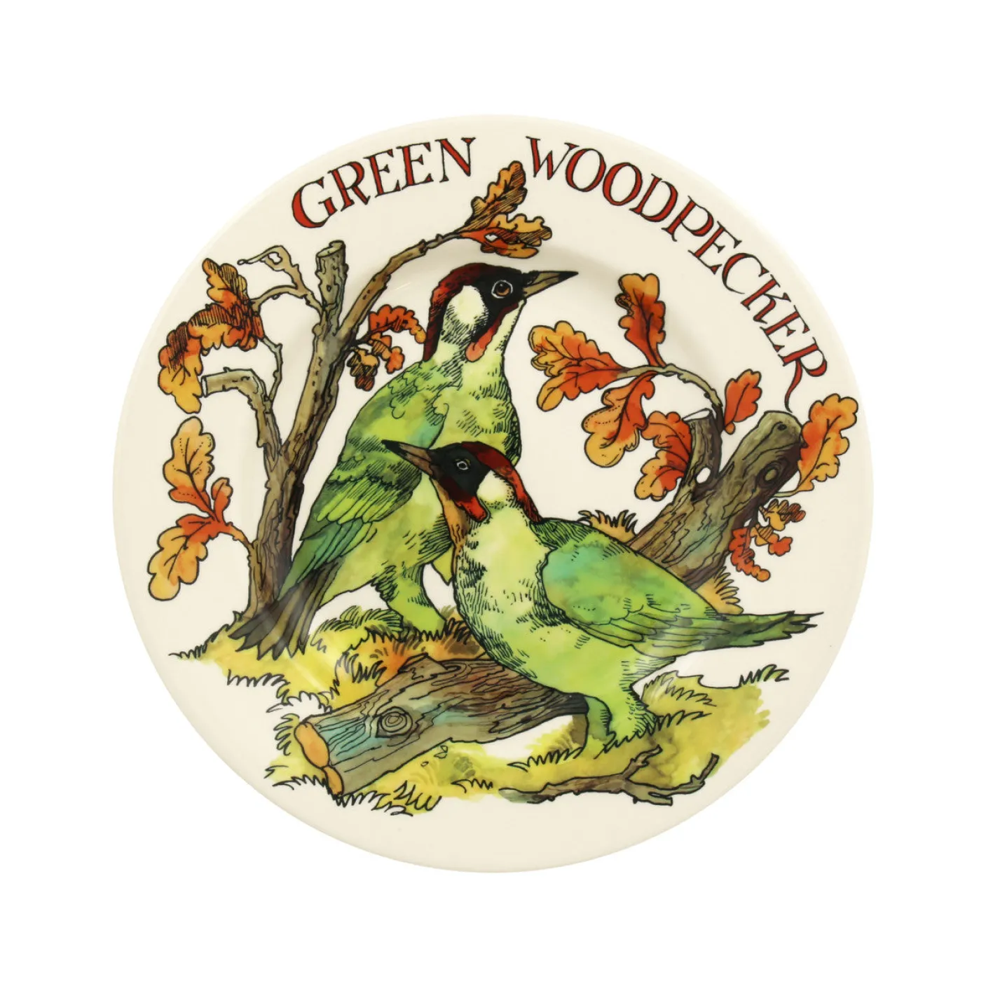 Green Woodpecker 8 1/2 inch Plate
