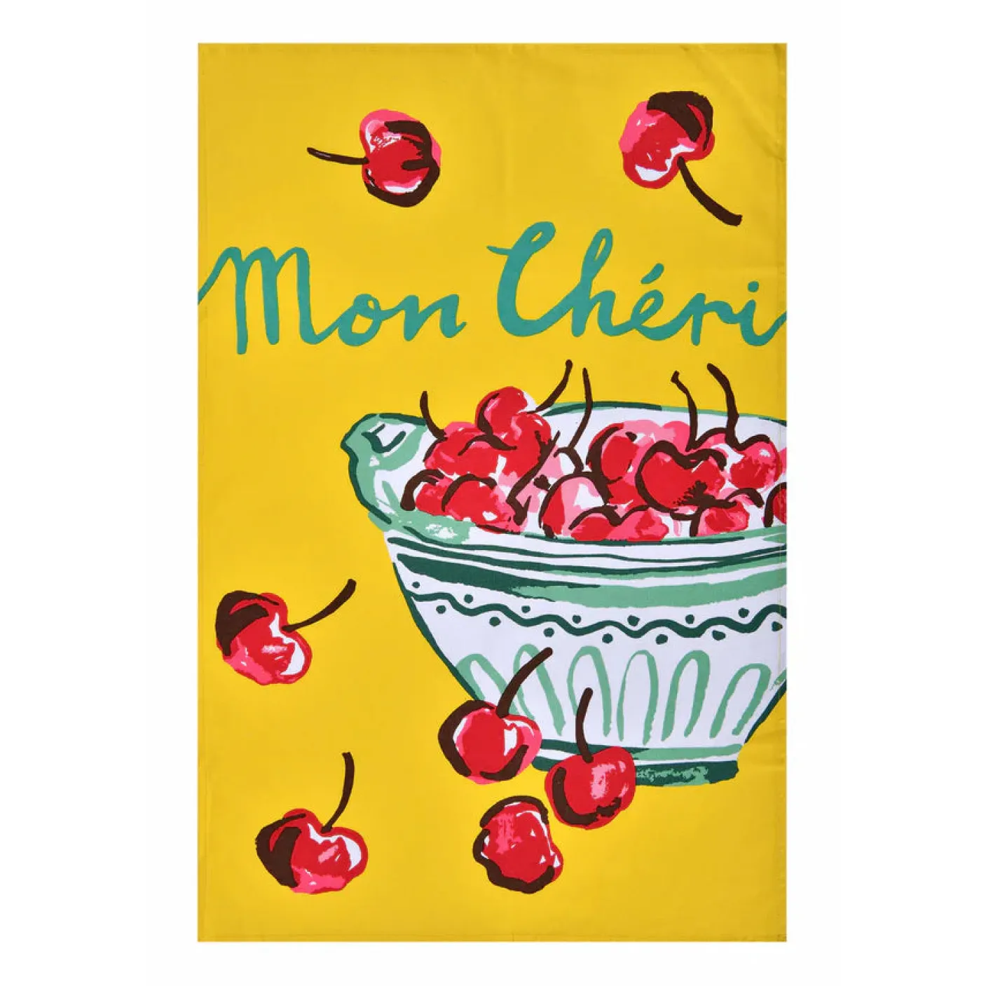 Summer Fruits- Cheri Cotton Tea Towel