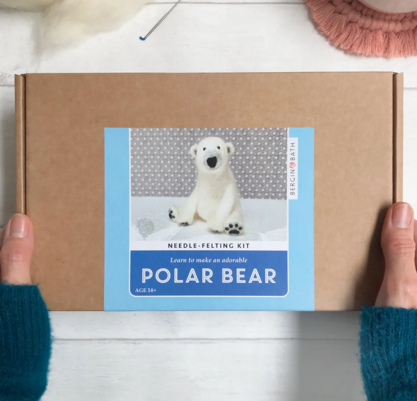 Polar Bear Needle Felting Kit