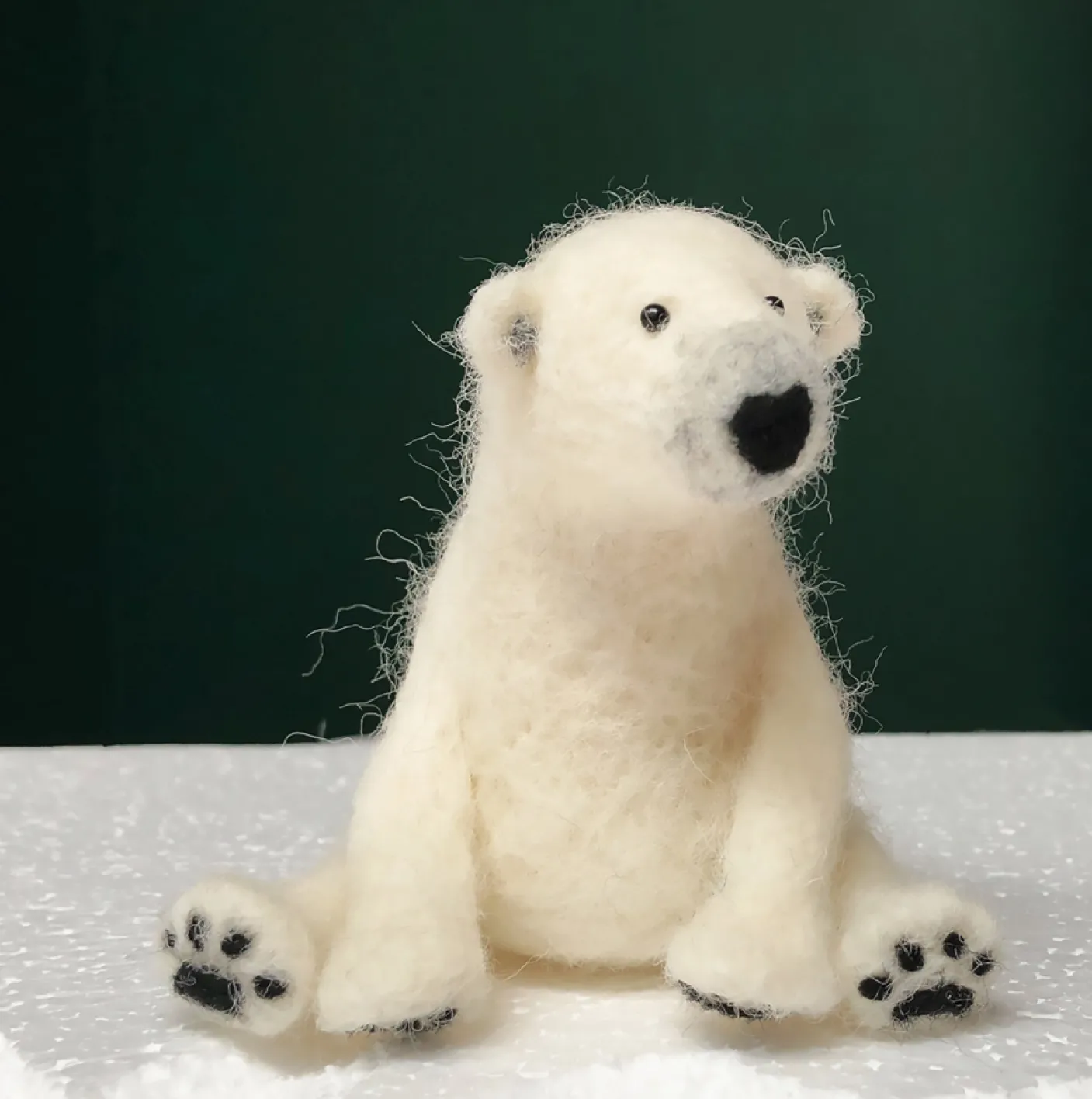 Polar Bear Needle Felting Kit