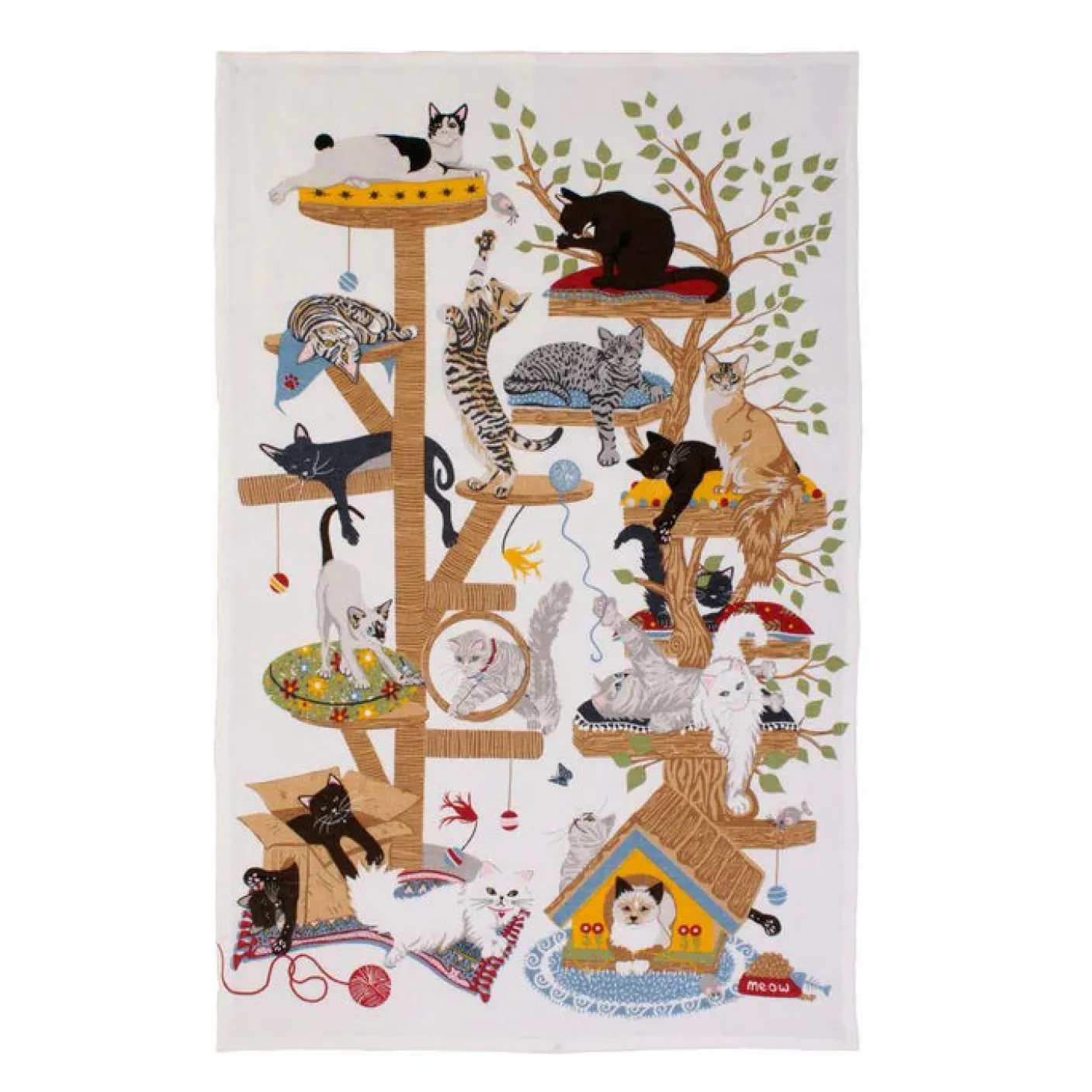 Moggie Mayhem Tea Towel