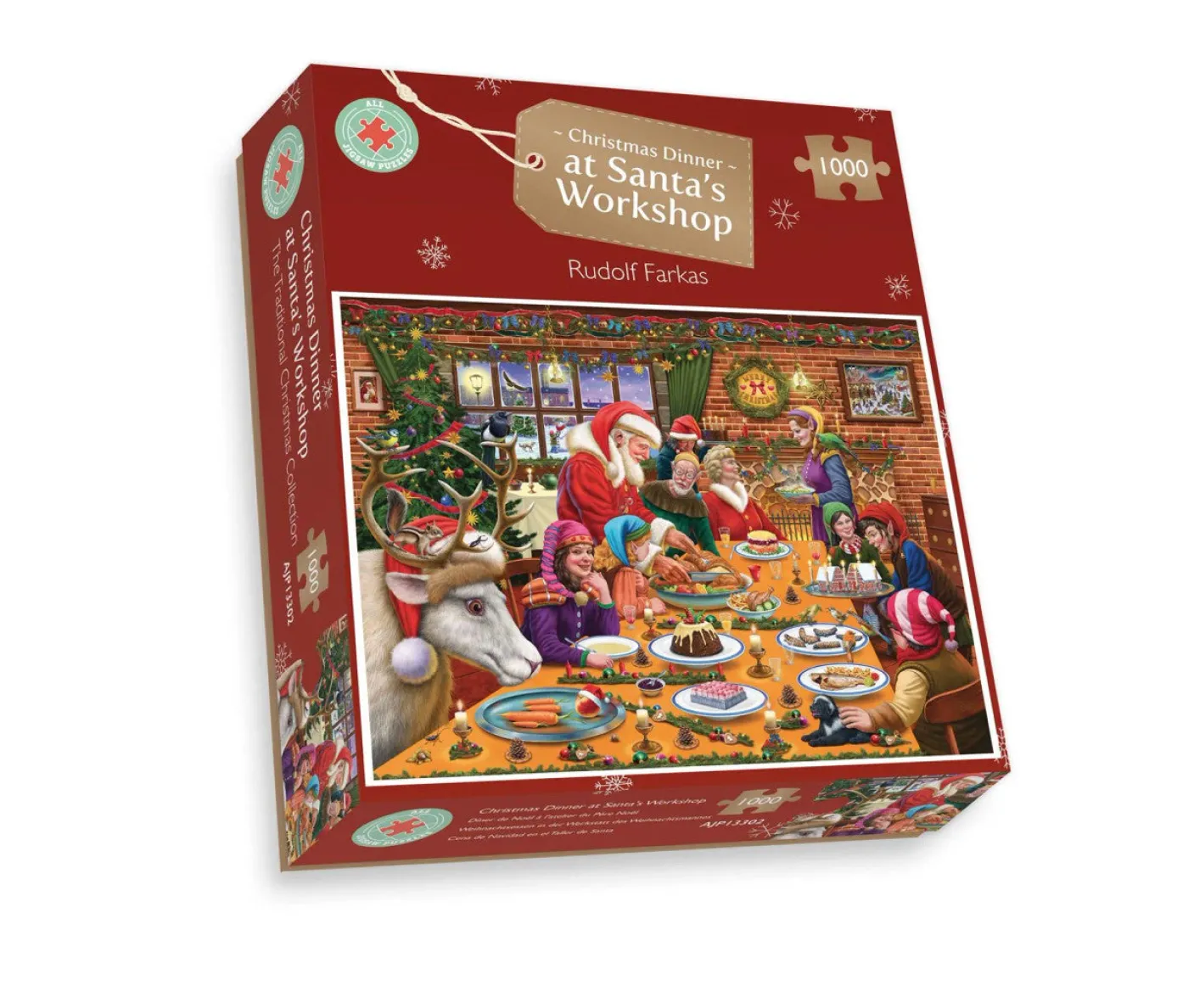 Christmas Dinner at Santa's Workshop 1000 Piece Jigsaw Puzzle