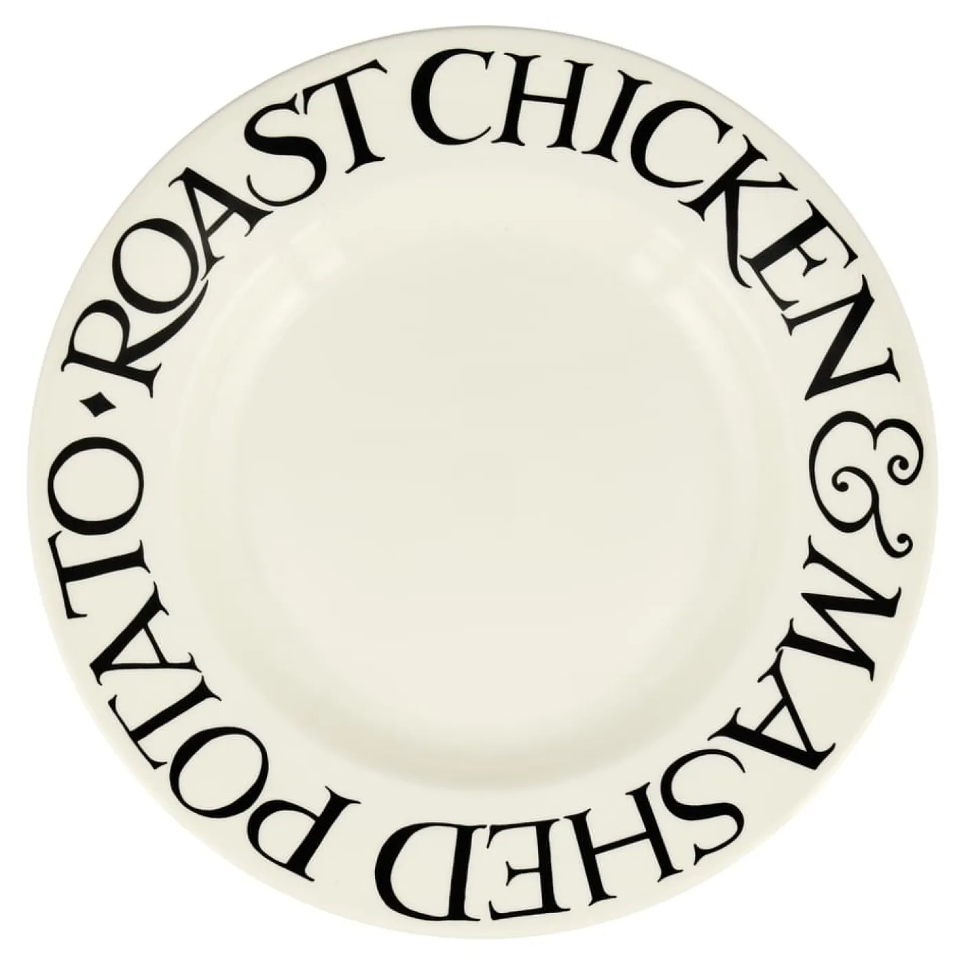 Black Toast Roast Chicken 10 1/2 Plate