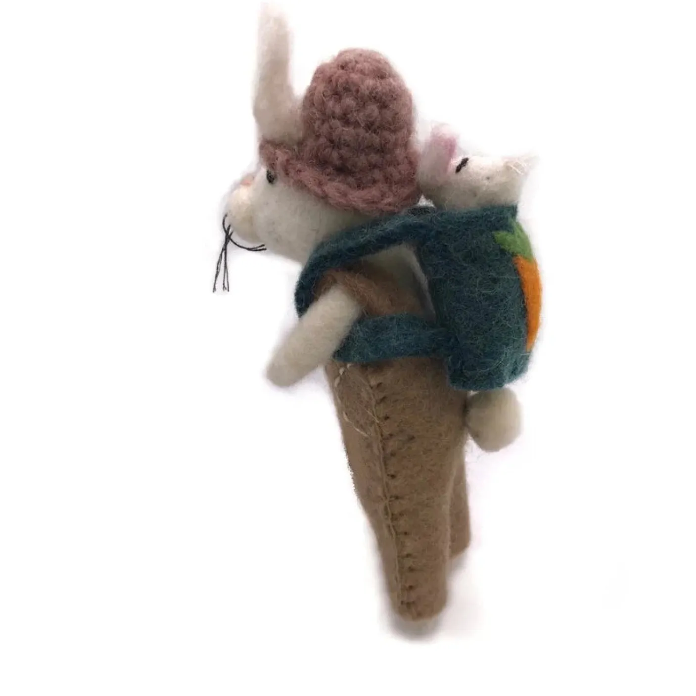 Bunny with Baby Backpack Felt Decoration