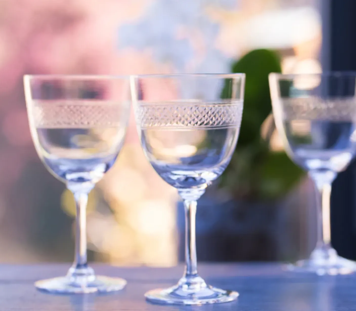 Wine Glass with Band Design