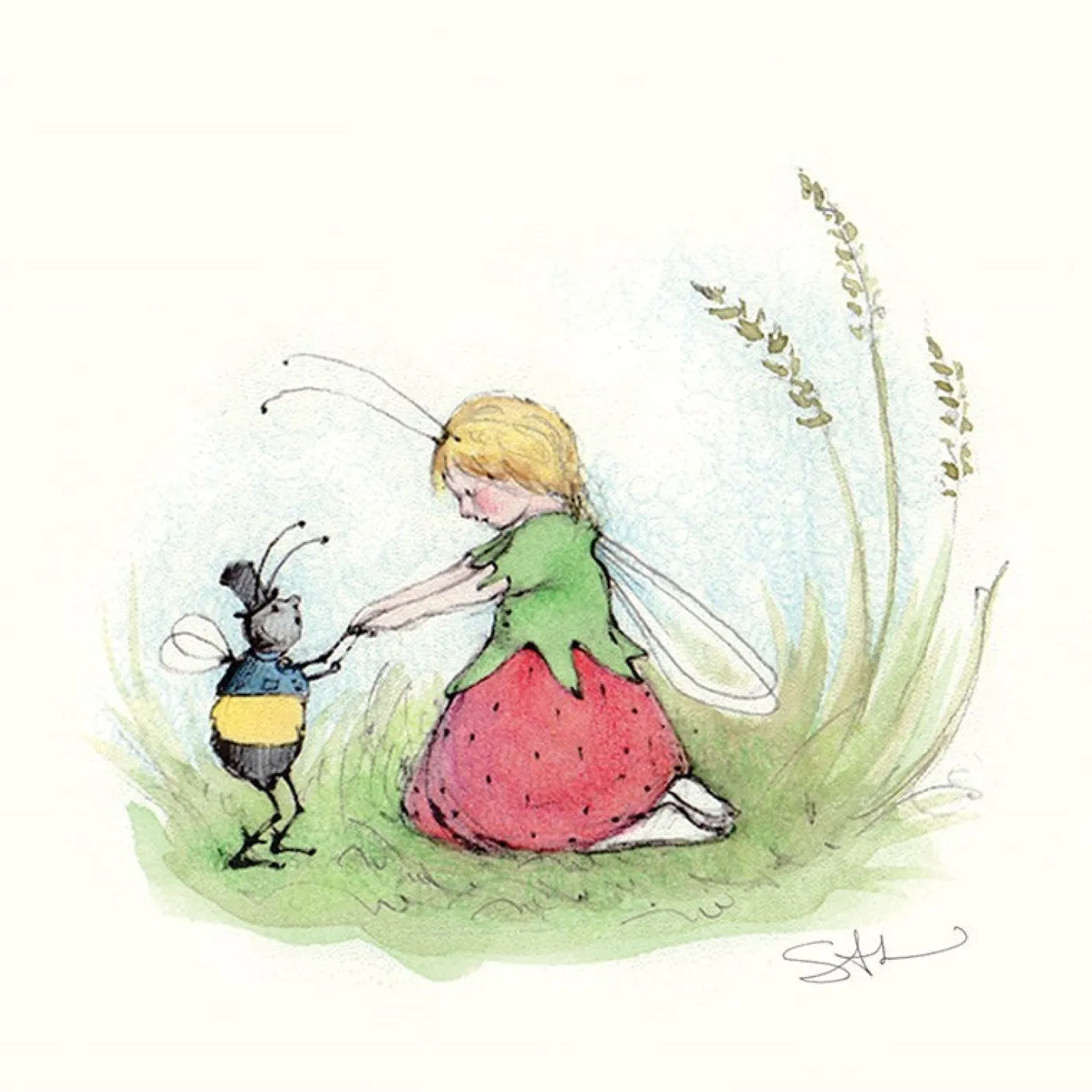 Cottage Garden Faeries Greeting Card