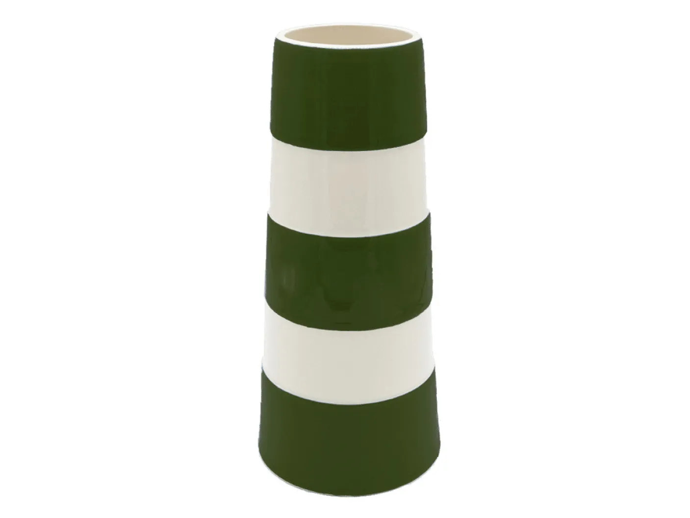 Cornishware Tall Lighthouse Adder Green Vase