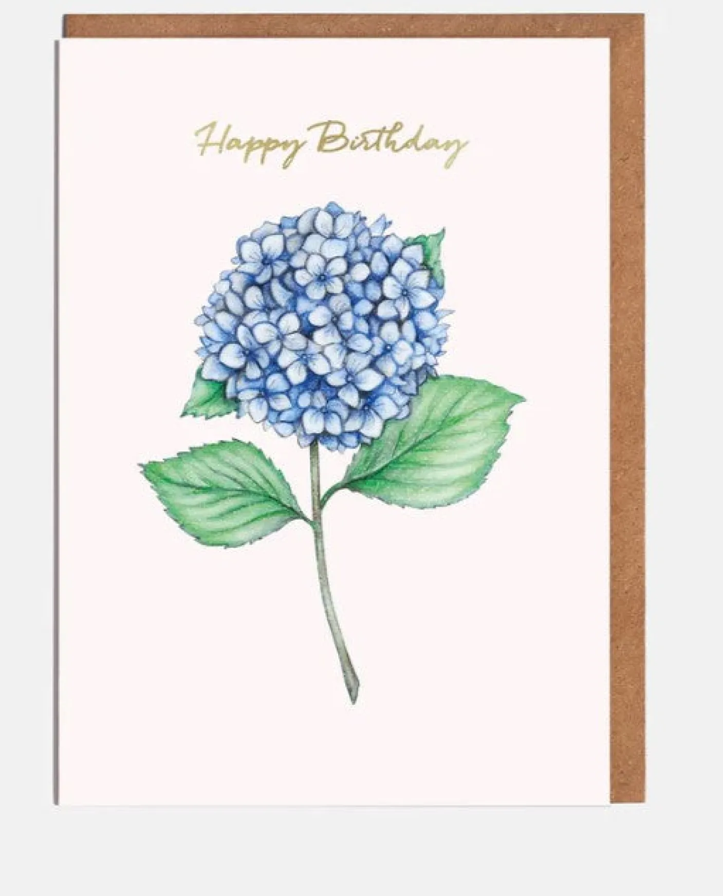 Blue Hydrangea Birthday Card