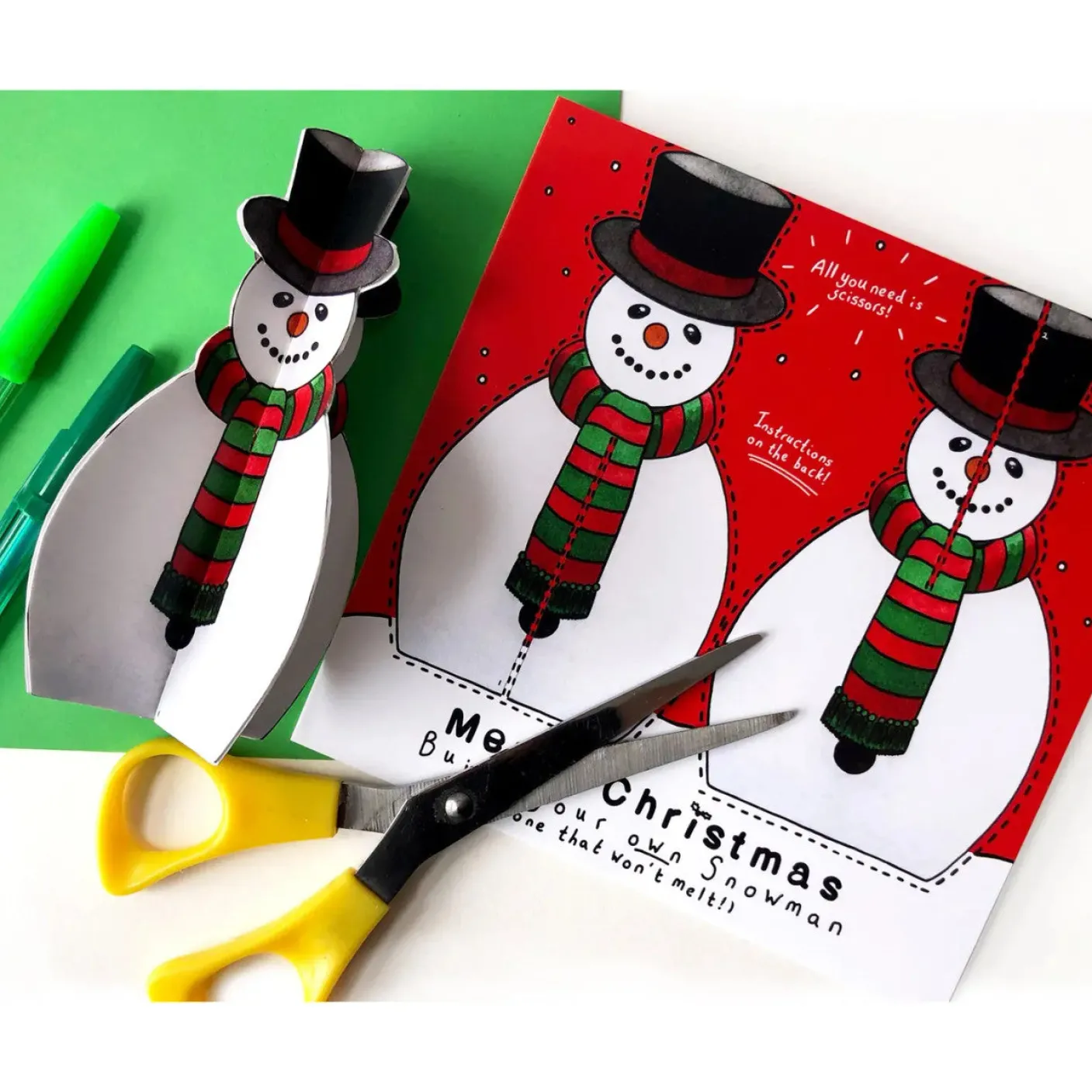 Make Your Own Snowman Christmas Card
