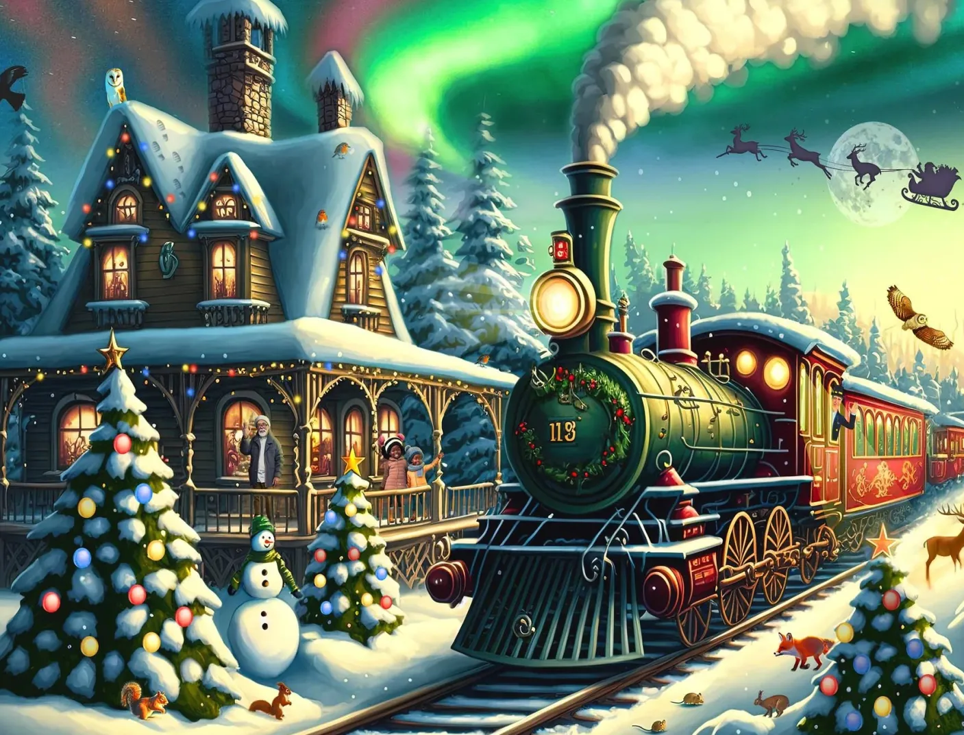 The Christmas Train 1000 Piece Jigsaw Puzzle