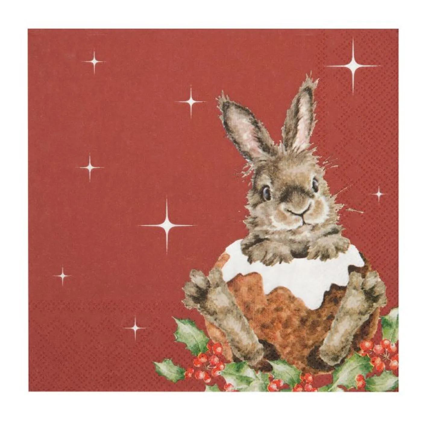 'Merry Little Christmas' Rabbit Paper Napkins