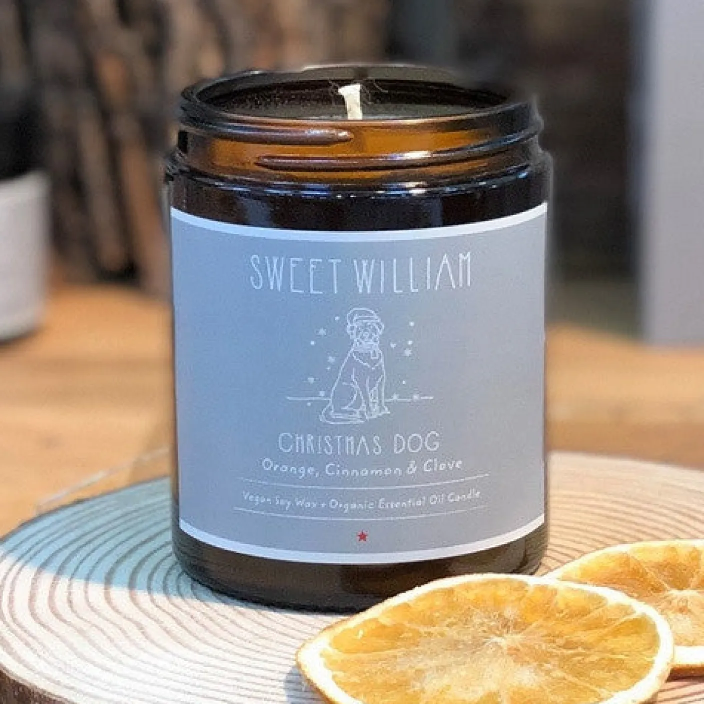 Christmas Dog Candle