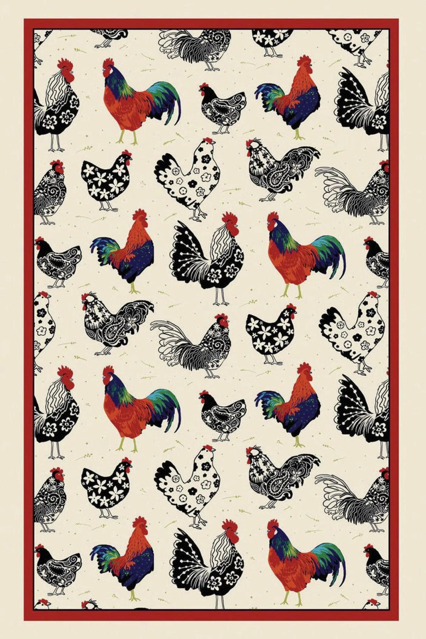Rooster Cotton Tea Towel