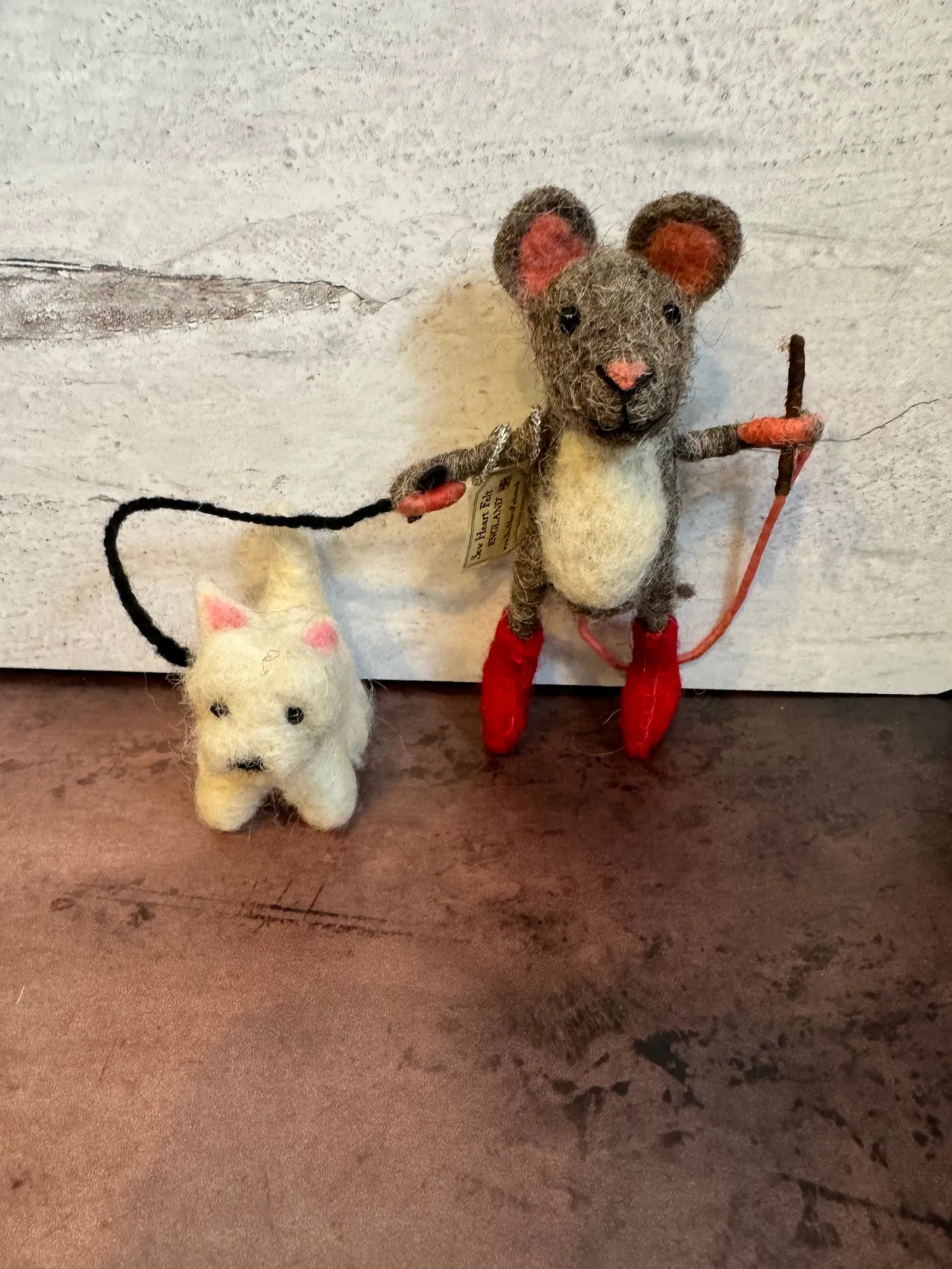 Dog Walker Felt Mouse with Westie