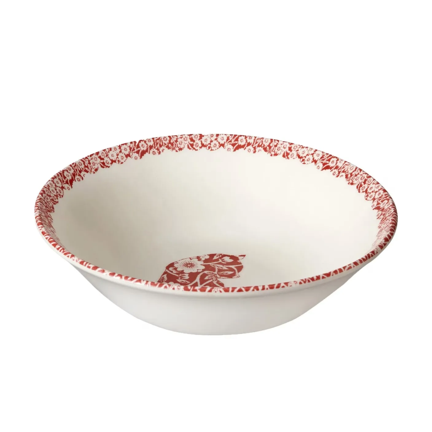 Red Calico Cats Cereal Bowl