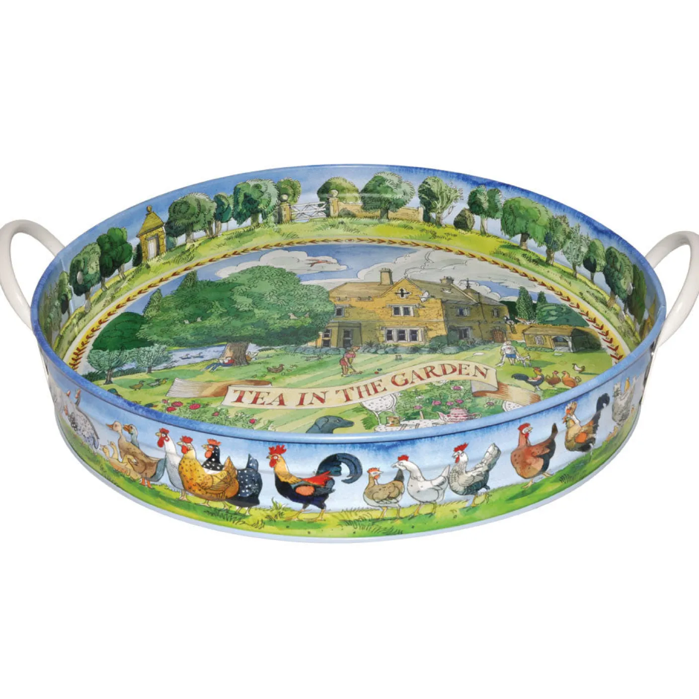 Tea in the Garden Large Handled Tray
