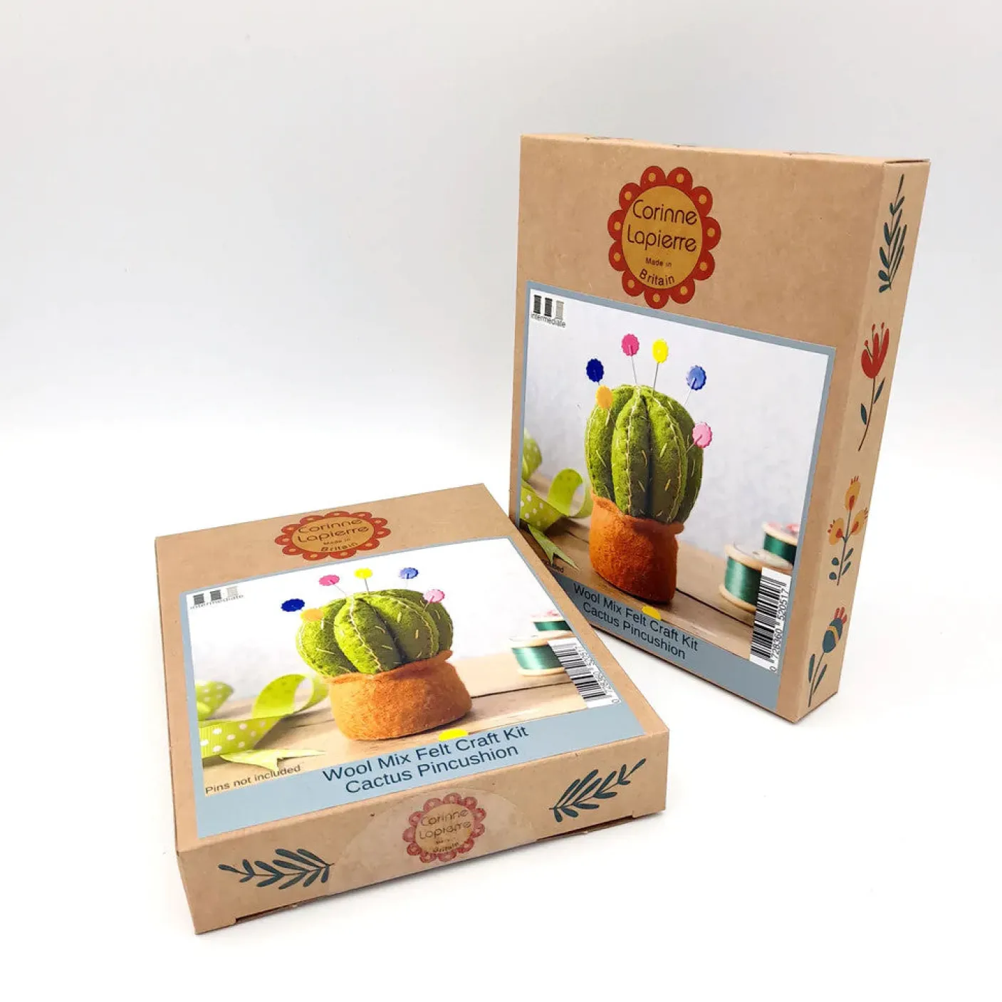 Cactus Pincushion Wool Mix Felt Craft Kit