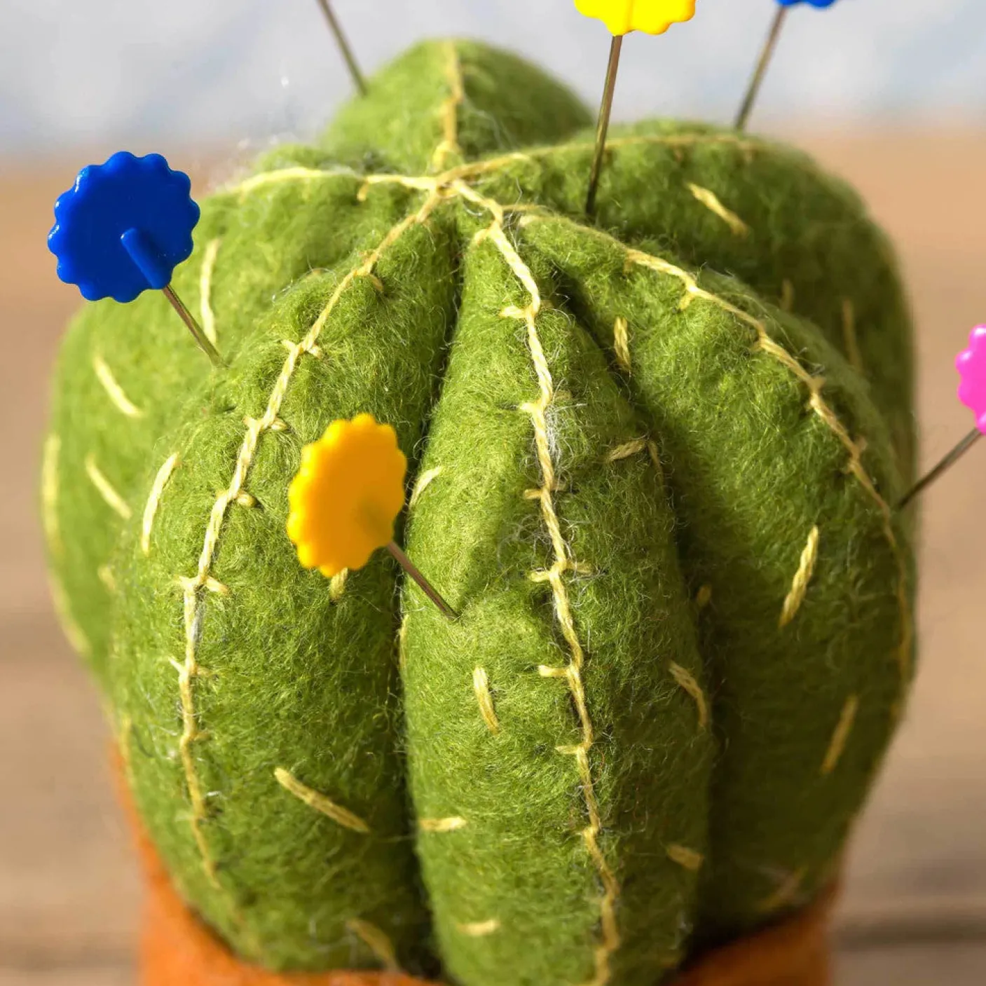 Cactus Pincushion Wool Mix Felt Craft Kit