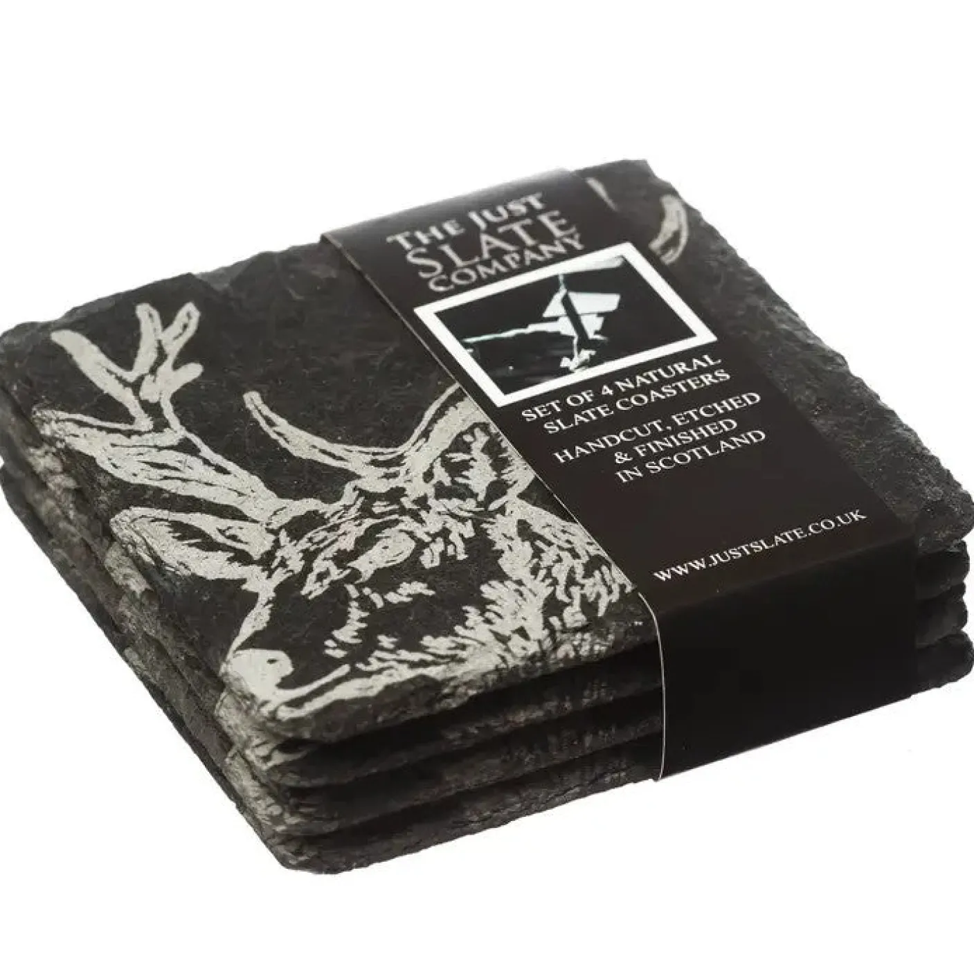 Stag - Set of 4 Slate Coasters
