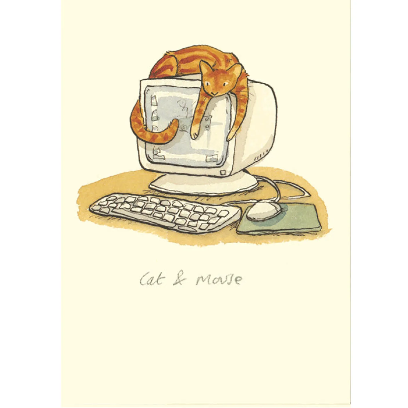 Cat & Mouse Greetings Card
