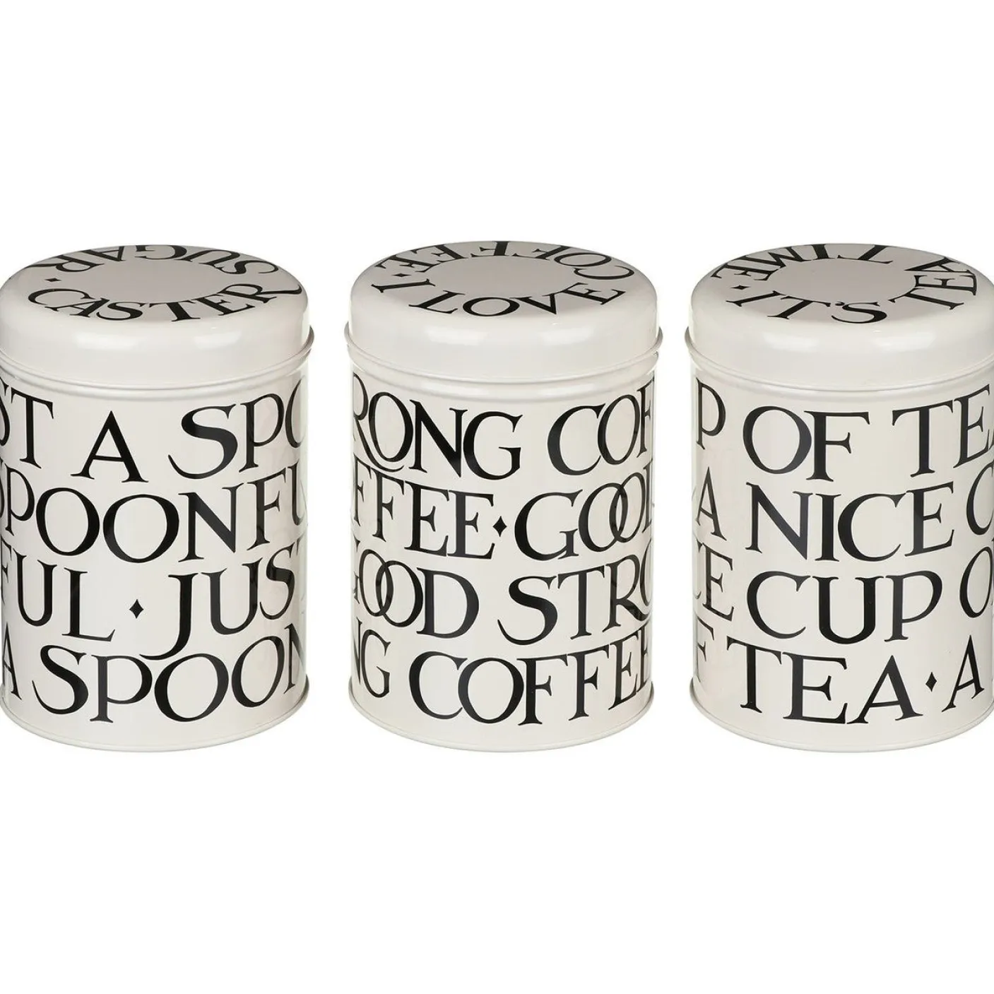 Black Toast Set of 3 Caddies
