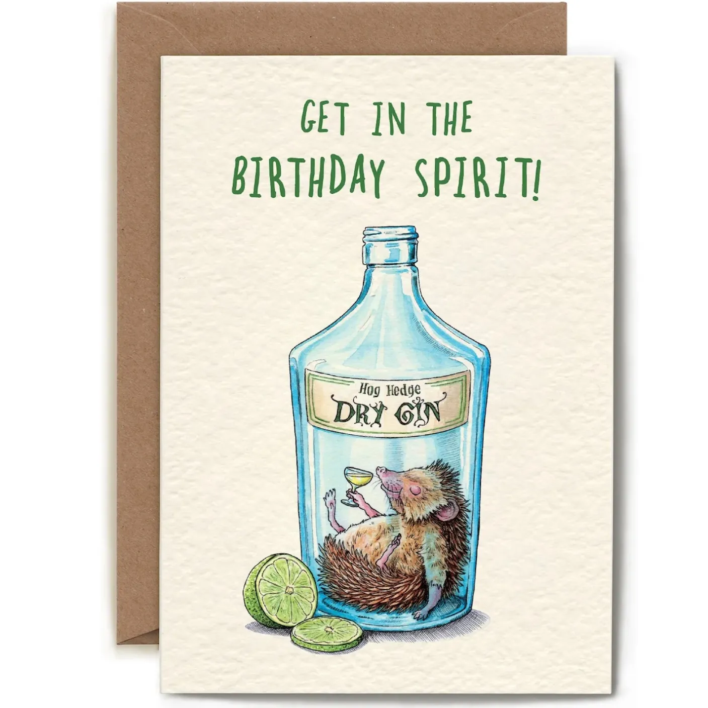 Hedgehog Birthday Spirit Greetings Card