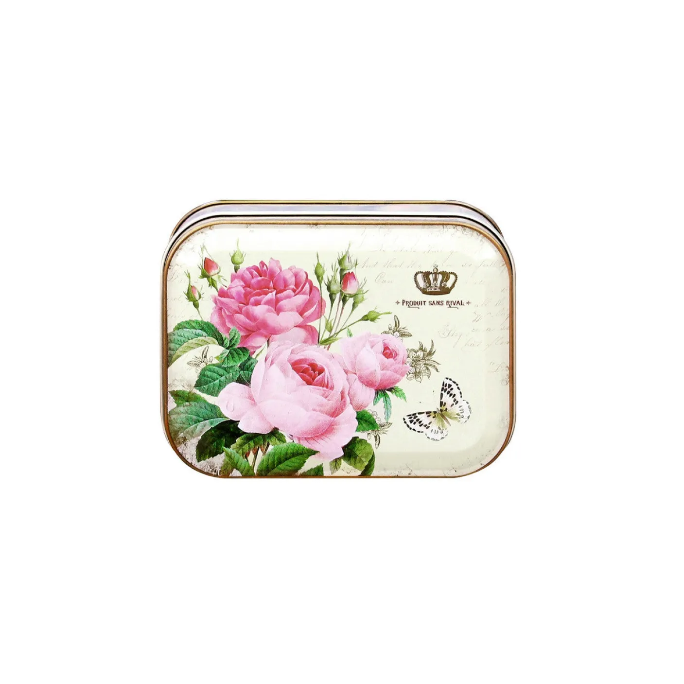 Nostalgia Rose Small Rectangular Tin