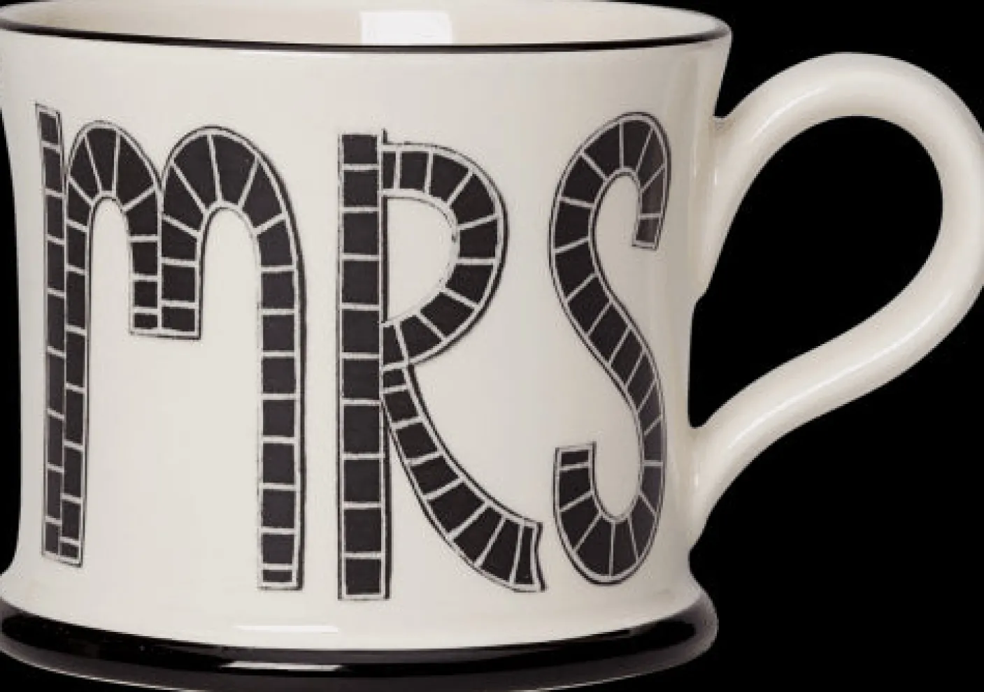 Mr & Mrs Twin Set of Mugs by Moorland Pottery