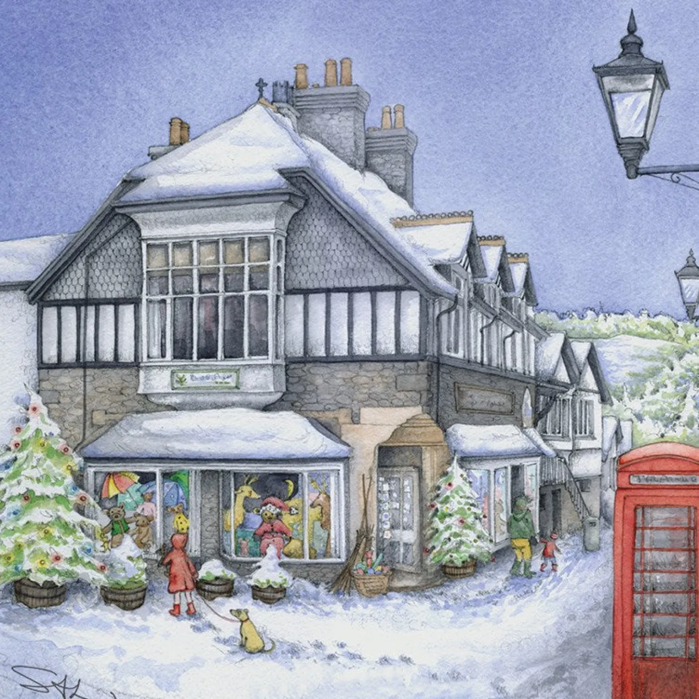 Snow in the Night Greeting Card